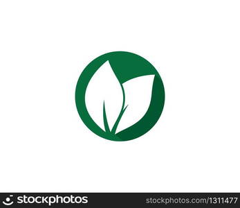 Ecology logo template vector icon illustration