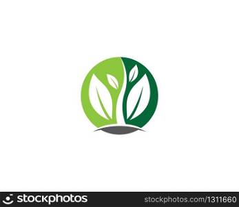 Ecology logo template vector icon illustration