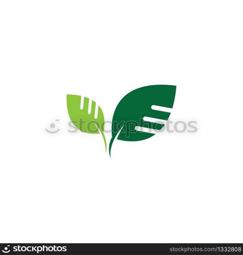 Ecology logo template vector icon illustration design