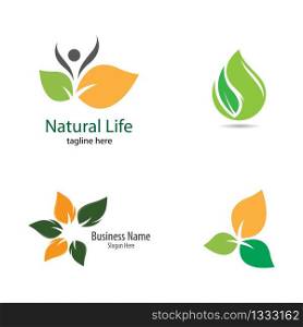 Ecology logo vector icon illustration design