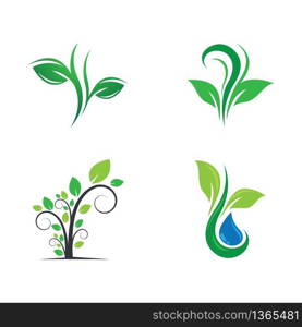 Ecology logo vector icon illustration design