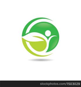 Ecology logo vector icon illustration design