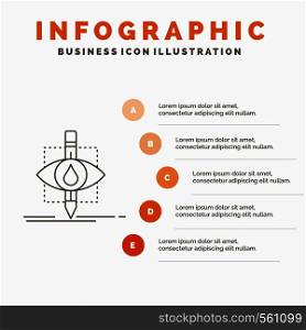 Ecology, monitoring, pollution, research, science Infographics Template for Website and Presentation. Line Gray icon with Orange infographic style vector illustration. Vector EPS10 Abstract Template background