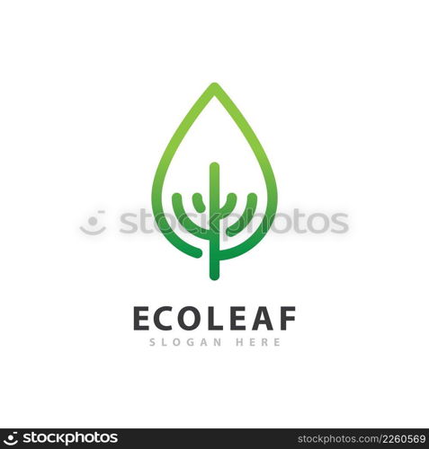 Ecology nature logo element vector 