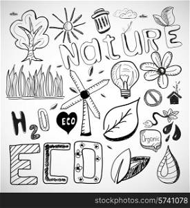 Ecology nature vector doodles