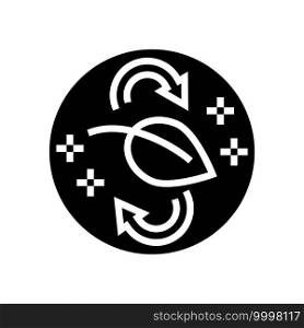 ecology planet glyph icon vector. ecology planet sign. isolated contour symbol black illustration. ecology planet glyph icon vector illustration