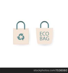 Ecology reusable bag icon. Vector on isolated white background. EPS 10.. Ecology reusable bag icon. Vector on isolated white background. EPS 10