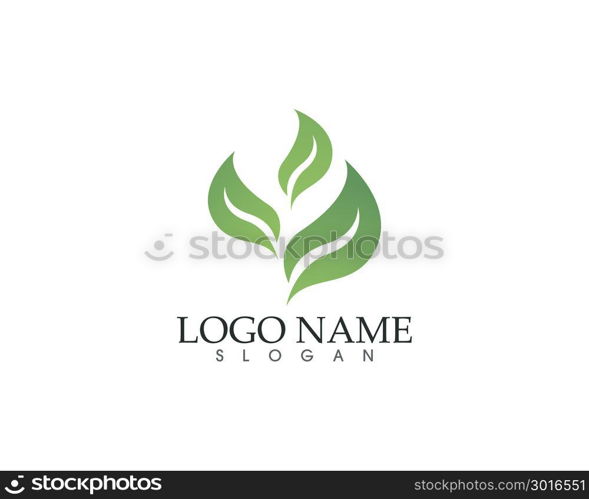 Ecology vector icon logo and symbols template