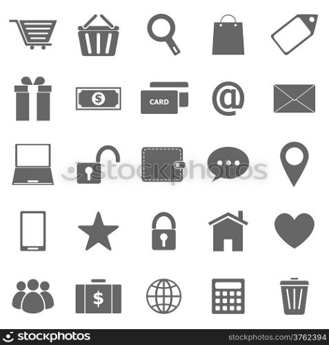 Ecommerce icons on white background, stock vector