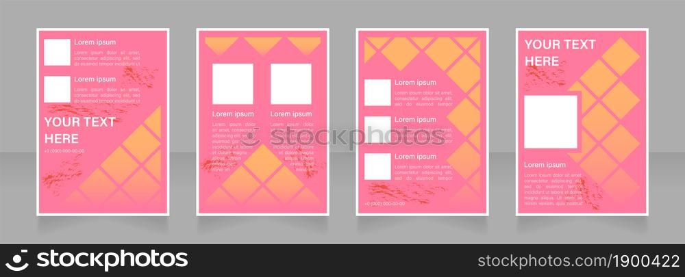 Ecommerce store blank brochure layout design. Targeting customers. Vertical poster template set with empty copy space for text. Premade corporate reports collection. Editable flyer paper pages. Ecommerce store blank brochure layout design