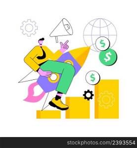 Economic development abstract concept vector illustration. World economy ranking, market economy, price stability, employment, monetary and fiscal policy, financial institution abstract metaphor.. Economic development abstract concept vector illustration.