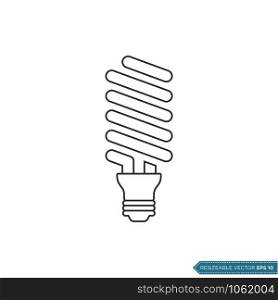 Economical Light Bulb Icon Vector Template Illustration Design