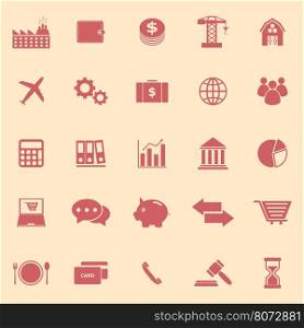 Economy color icons on yellow background, stock vector