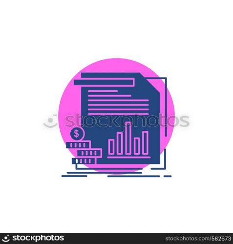 economy, finance, money, information, reports Glyph Icon.. Vector EPS10 Abstract Template background