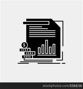 economy, finance, money, information, reports Glyph Icon. Vector isolated illustration. Vector EPS10 Abstract Template background