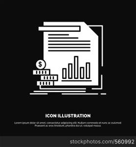 economy, finance, money, information, reports Icon. glyph vector symbol for UI and UX, website or mobile application. Vector EPS10 Abstract Template background