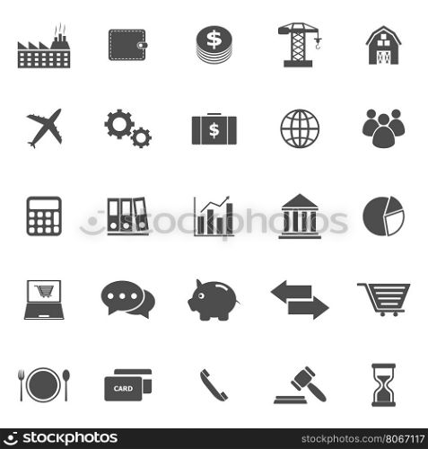 Economy icons on white background, stock vector