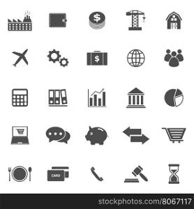 Economy icons on white background, stock vector