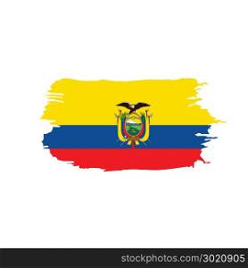 Ecuador flag, vector illustration. Ecuador flag, vector illustration on a white background