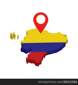 Ecuador map icon,vector illustration symbol design