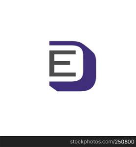 ED letter logo design vector illustration template, E letter logo vector, letter E and D logo vector, creative Letter ED letter logo