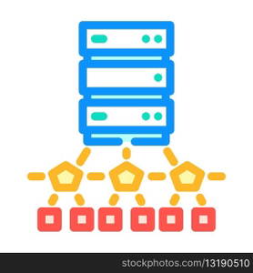 edge computing node data center color icon vector. edge computing node data center sign. isolated symbol illustration. edge computing node data center color icon vector illustration