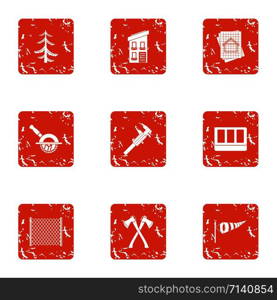 Edify icons set. Grunge set of 9 edify vector icons for web isolated on white background. Edify icons set, grunge style