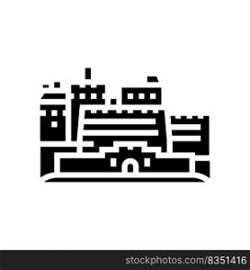 edinburgh castle glyph icon vector. edinburgh castle sign. isolated symbol illustration. edinburgh castle glyph icon vector illustration