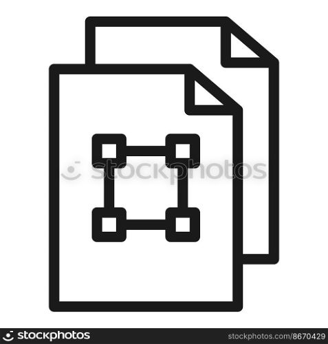 Edit document icon outline vector. Stroke tool. Scale digital. Edit document icon outline vector. Stroke tool