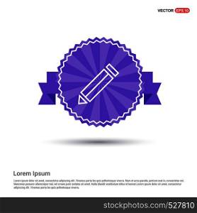 Edit, pencil icon - Purple Ribbon banner