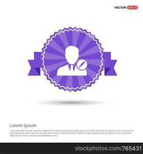 Edit user Icon - Purple Ribbon banner