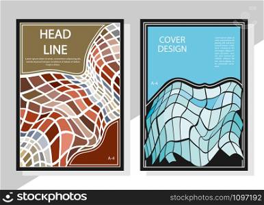 Editable design for the cover, A4 format. Geometric abstract background. for the design of the cover, screen saver, for applications and websites, for business cards, posters and other printed products.