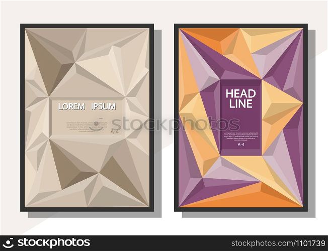 Editable design for the cover, A4 format. Geometric abstract background for the design of the cover, screen saver, for applications and websites, for business cards, posters and other printed products.