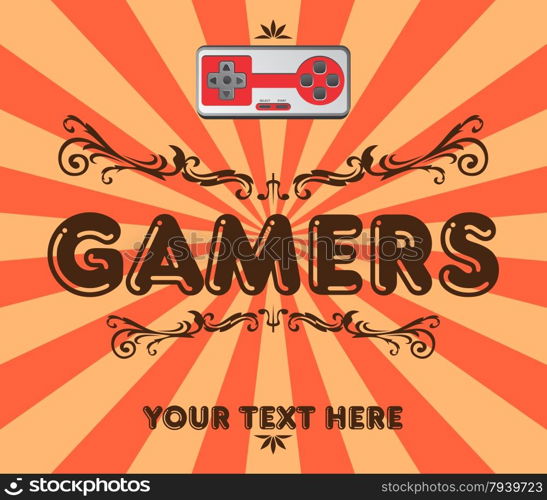 editable gaming theme vector graphic art design illustration