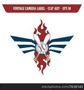 editable label baseball theme vector graphic art design illustration