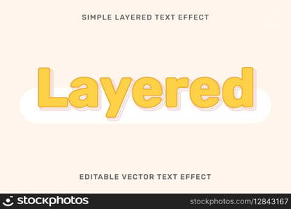 Editable layered text effect vector template