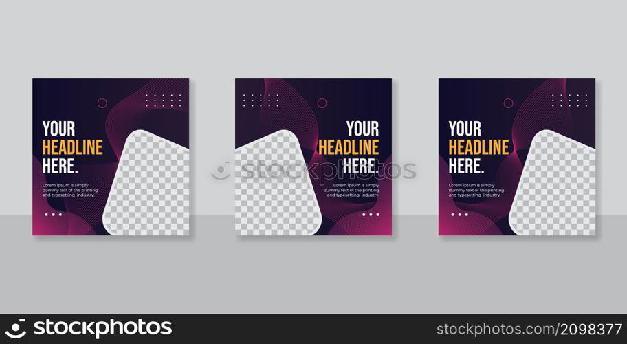 Editable Post Template Social Media Banners for Digital Marketing