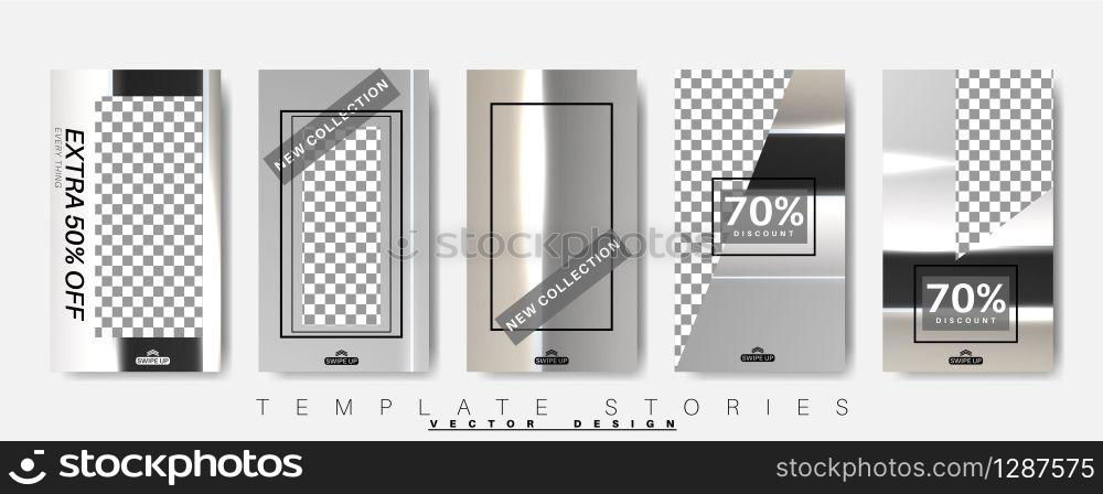Editable Story background template. Vector Modern design background for social media. Post layout template.