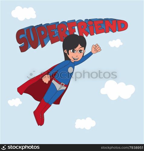 editable superhero cartoon vector graphic art design illustration
