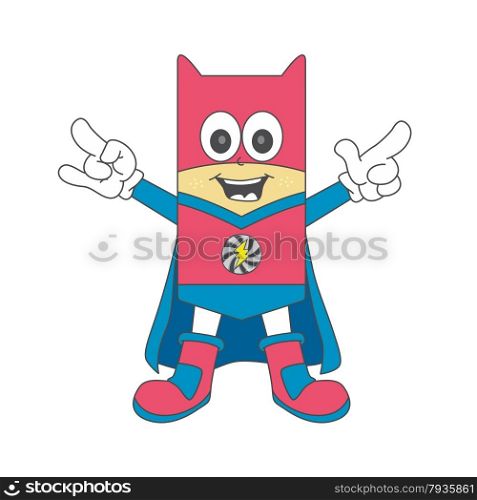 editable superhero character vector graphic art design illustration. superhero character