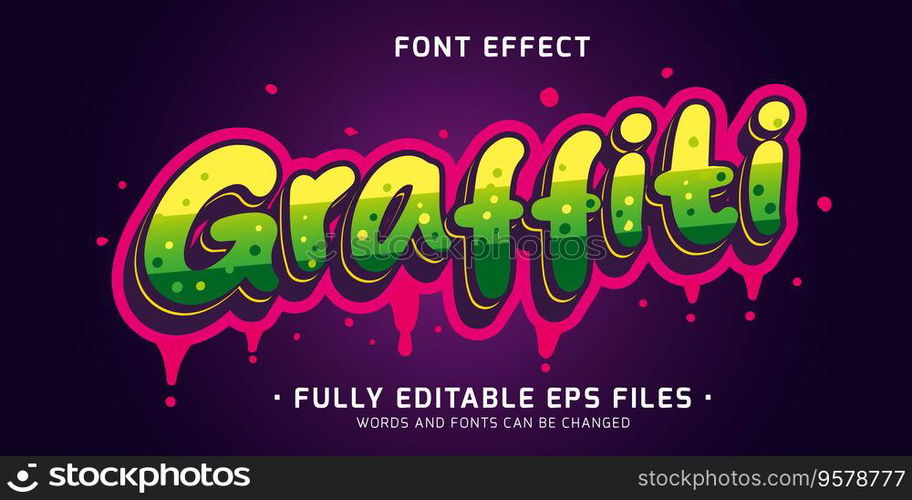 Editable text effect
