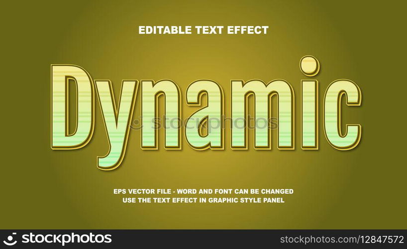 Editable Text Effect Dynamic 3D Vector Template