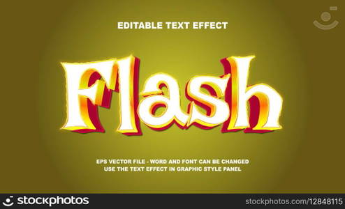 Editable Text Effect Flash 3D Vector Template