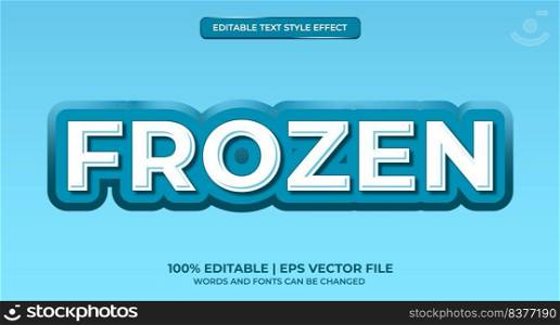 Editable text effect, frozen ice text style