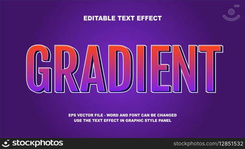 Editable Text Effect Gradient 3D Vector Template