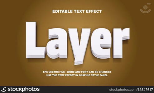 Editable Text Effect Layer 3D Vector Template