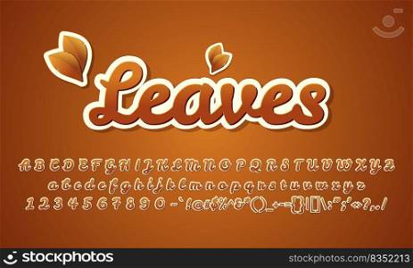 Editable text effect - Leaves
