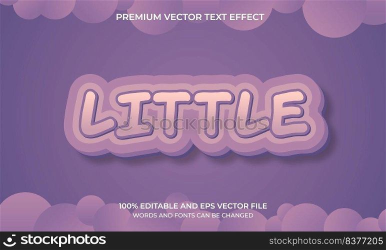 Editable text effect - little style