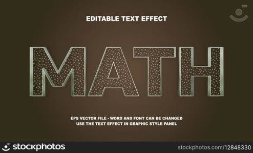 Editable Text Effect Math 3D Vector Template