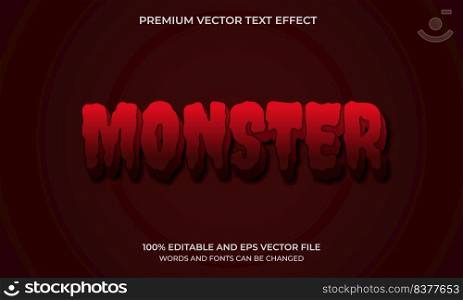 Editable text effect - Monster
